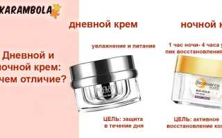 В чем разница между дневным и ночным кремом?