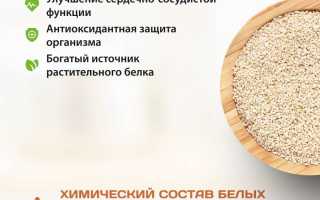 Химический состав кунжута — польза и составляющие