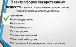 Электрофорез с хлористым кальцием показания
