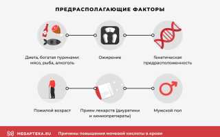 Повышение мочевой кислоты у мужчин — причины и факторы