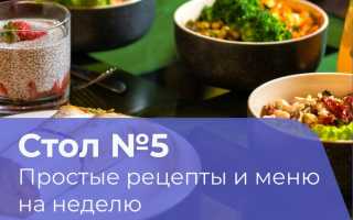 Диетические блюда по системе номер 5