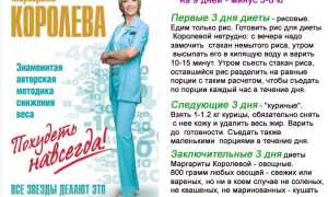 9-дневная диета Маргариты Королевой — эффективное похудение