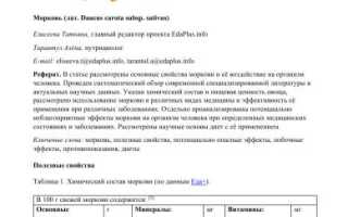 Химический состав моркови — польза для здоровья