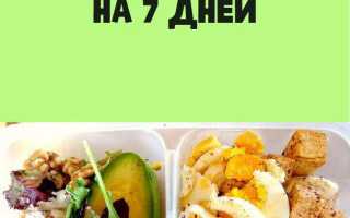 Меню белковой диеты на 7 дней