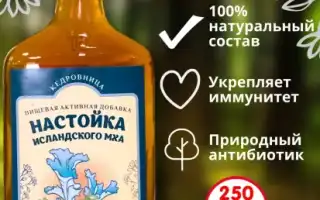 Применение настойки исландского мха в медицине
