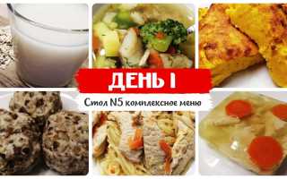 Рецепты блюд для диеты 5