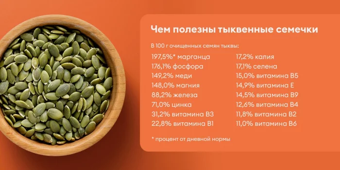 Тыквенные семена — польза и риски для женского здоровья